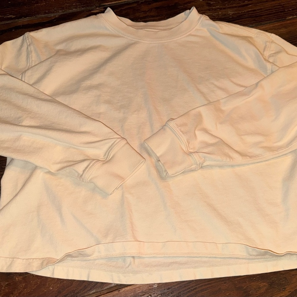 Spiritual Gangster Cream Long Sleeve Top